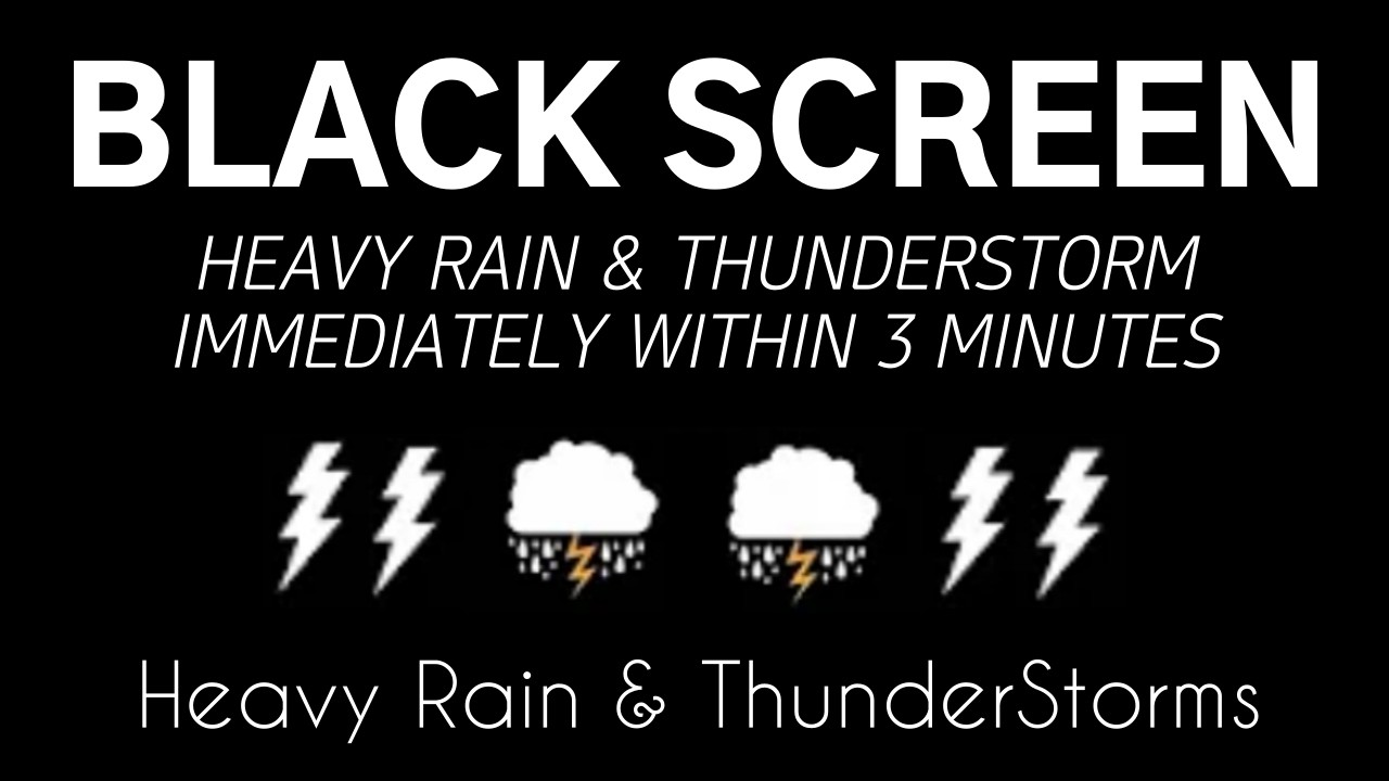 СИЛЬНЫЙ ДОЖДЬ И ГРОЗА В ТЕЧЕНИЕ 3 МИНУТ | Сильный дождь и гроза