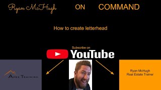 Ryan McHugh on Command-How to create letterhead