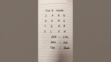 find 3 words 🤔🧐#art #writing #creative #shorts #puzzle #challenge #trending