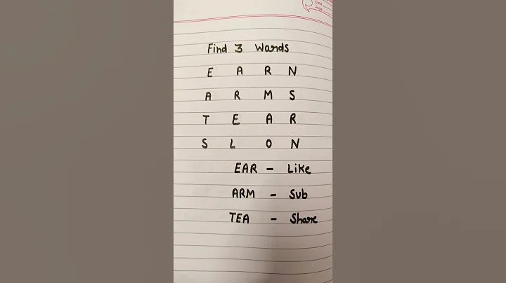 find 3 words 🤔🧐#art #writing #creative #shorts #puzzle #challenge #trending