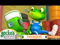 Laccident de geckole garage de geckocamions pour enfants