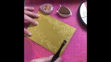 Stepping Up aRose Frame Embossing With Dew Drop Ink Pads #oddlysatisfying #craft