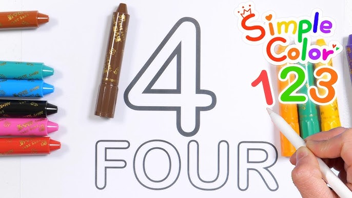 For kids learn number  Learning to Write and Read the Number 3 with Green  Crayons for Kids 