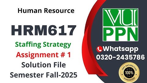 HRM617 Assignment 1 solution fall 2025 #hrm617 #2025