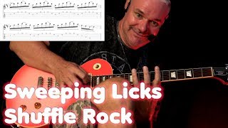 Sweeping Licks Shuffle Rock - Guitar Masterclass