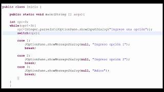 Menu en java- Principiantes