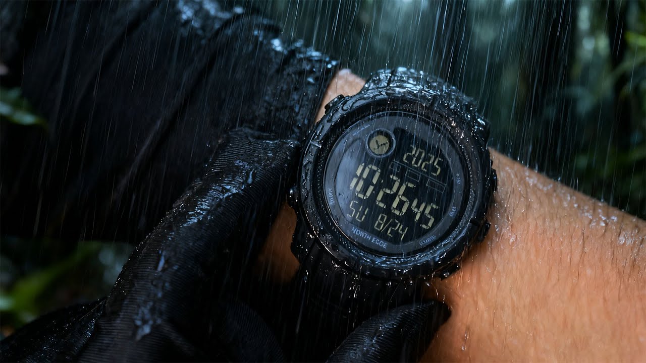 Тест на водонепроницаемость NORTH EDGE MARS5 30M — перезаряжаемые часы для активного отдыха 