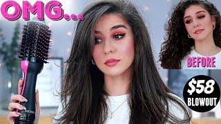TESTING REVLON HAIR DRYER ON CURLY HAIR! | Review and TUTORIAL!