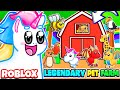 I Opened a LEGENDARY PET Farm and Raised Legendary Pets! Roblox