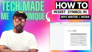 How to insert  symbol in  wps office writer
