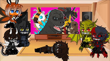 The Kaiju React to GODZILLA VS MOTHRA THE MUSICAL - Animated Song || Gacha club ||