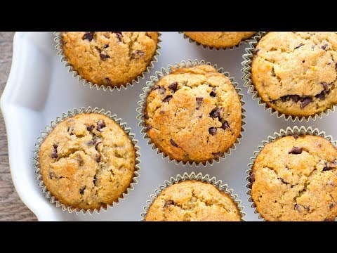 Easy Banana Muffins Recipe with Chocolate Chips