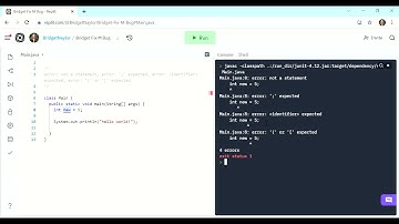 error not a statement, ";" expected, identifer expected,  or ( or [ expected Quick Fix