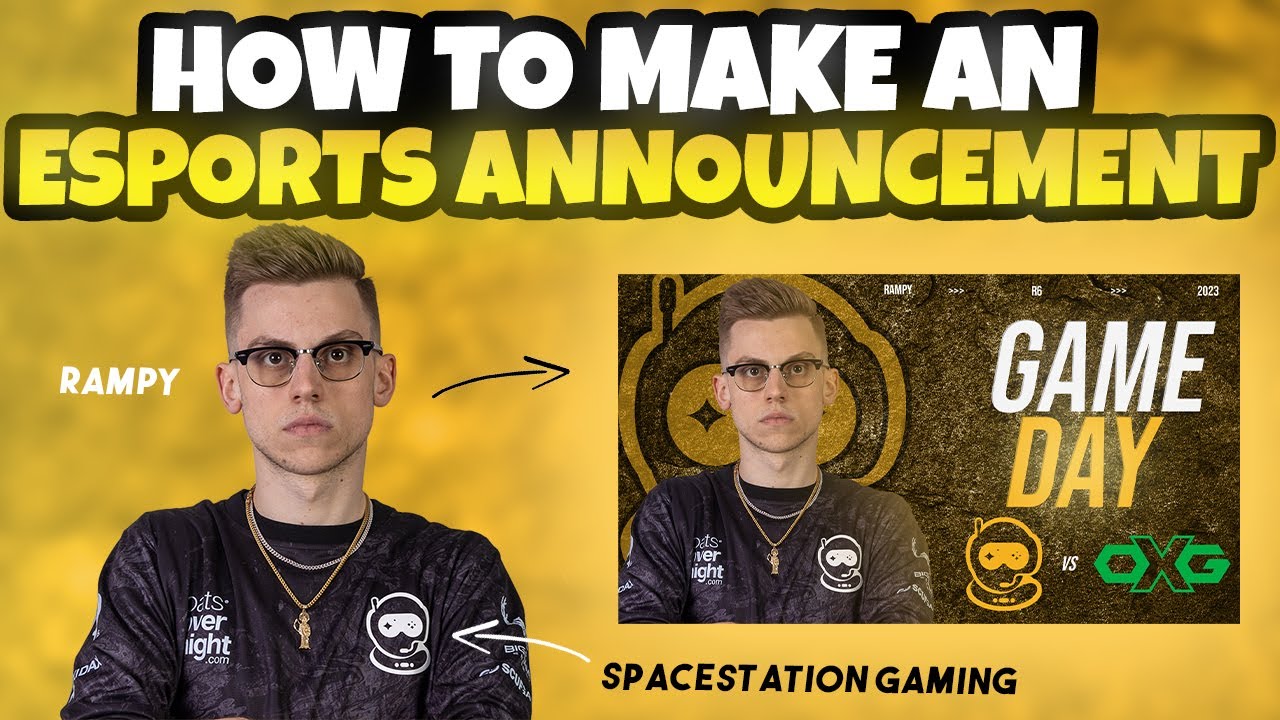 How To Make a Professional ESPORTS ANNOUNCEMENT in Photoshop 2022