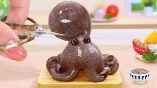 Tasty Spicy Fried Octopus Recipe Idea 🐙 Most Satisfying Miniature Seafood Cooking | Mini Yummy ASMR