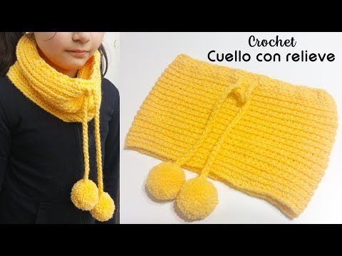 Cuello con relieve a crochet