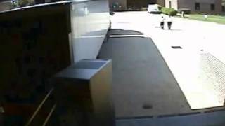 Server rolls off loading dock