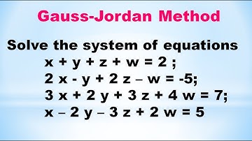 SNM | MA3251 | Unit 3 | Gauss Jordan method | Solution of system of equations | Easy method in Tamil