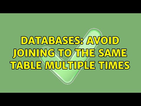 Databases: Avoid joining to the same table multiple times