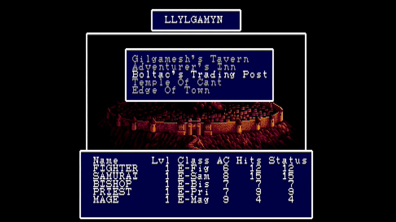 Wizardry / ウィザードリィI.II - pc engine / game sample [60fps