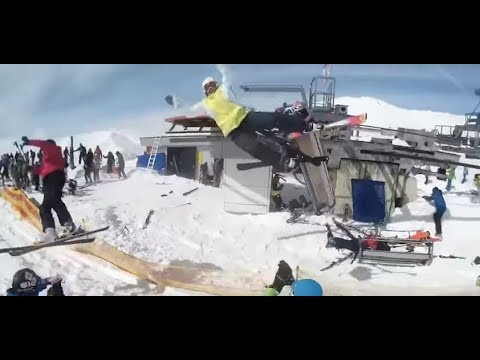 Авария на горнолыжном подъемнике 16.03.18 / Гудаури, Грузия / ski lift accident