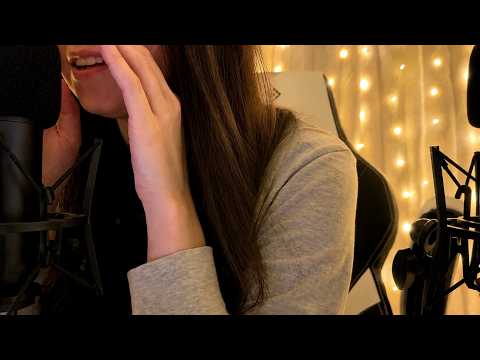 ASMR Close Up Cupped Whispering | College Stories Ear to Ear
