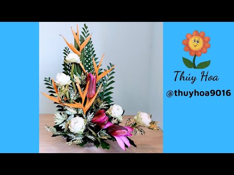 Các mẫu cắm hoa bàn thờ đẹp