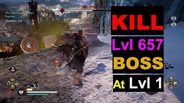 Level 1 Eivor Vs Level 657 Loki Melee Only (No Abilities) - Aesir Nightmare Difficulty - AC Valhalla