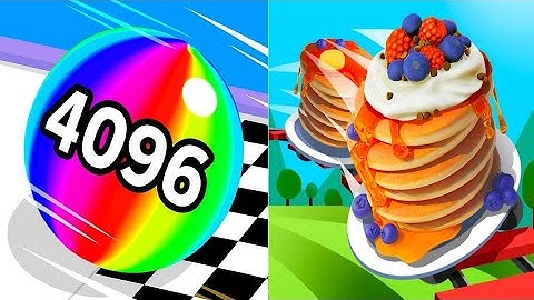 Pancake Run vs Ball Run 2048 All Levels Speed Run Gameplay Android iOS Ep1