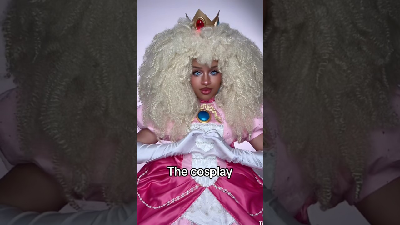 Princess Peach with Curly Hair #nintendo #cosplay