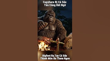 Cá Sấu Tấn Công Bigfoot Và Capybara – Và Cái Kết Bất Ngờ Cho Cá Sấu! #bigfoot #capybara #shorts