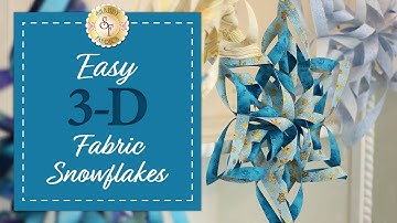 Easy 3D Fabric Snowflakes | with Jennifer Bosworth of Shabby Fabrics