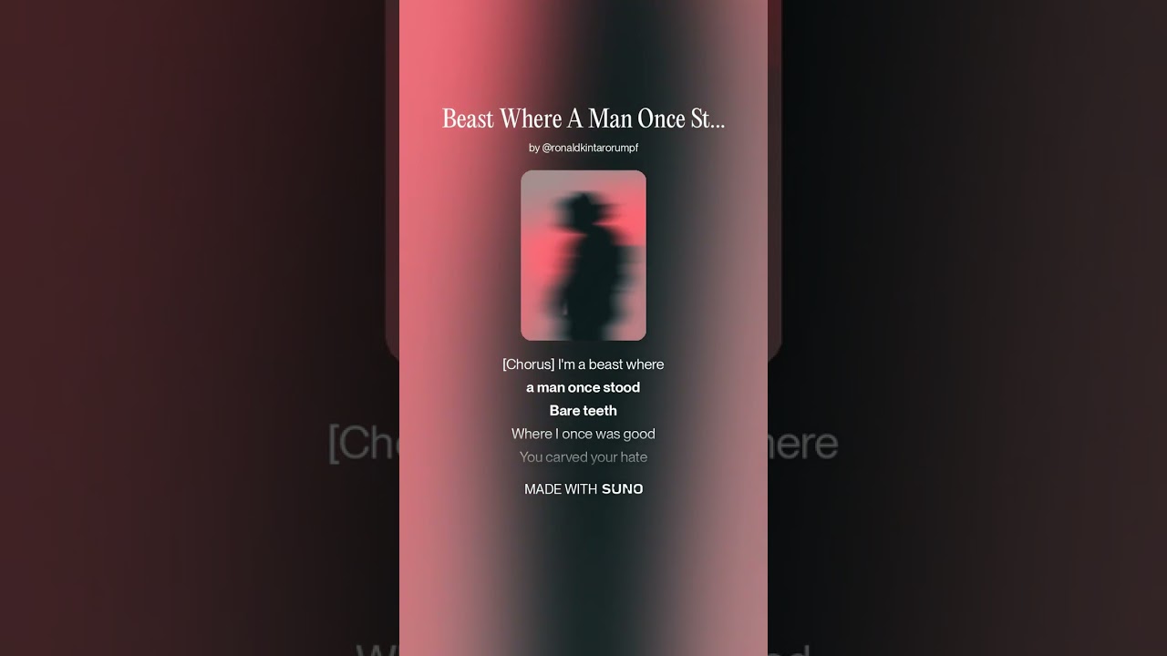 Beast Where A Man Once Stood