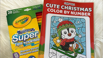 Cute Christmas Color By Number Coloring Book | Flip Through & Completed Pages 