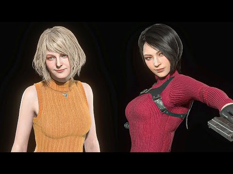 Ada and Ashley's Models Have Very Detailed Jiggle Physics - RE4 Remake