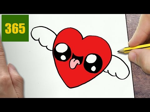 Come Disegnare Cuore Con Le Ali Kawaii Passo Dopo Passo