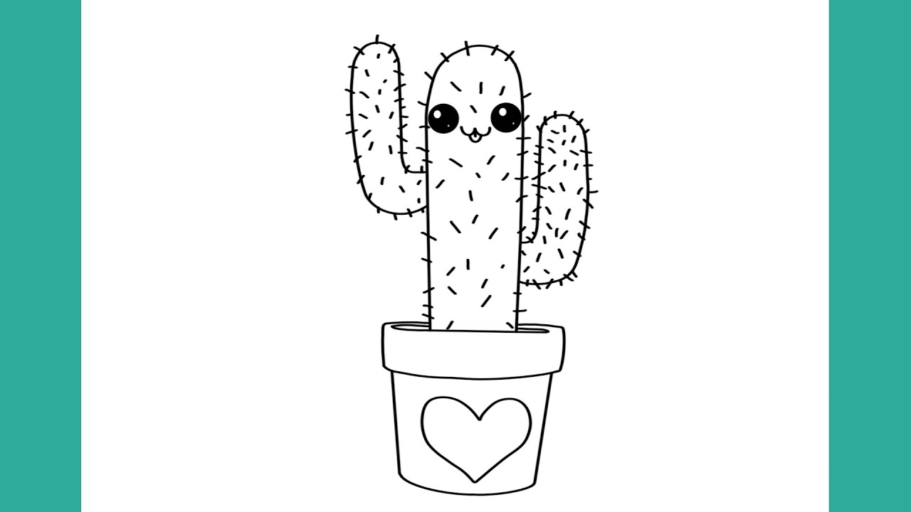 Vem desenhar comigo esse cacto fofinho! 🌵 #cactos #juliette