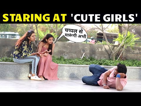 staring-at-cute-girls-prank-!!-staring-prank-at-girls-!!-3-jokers-!!-prank-in-india