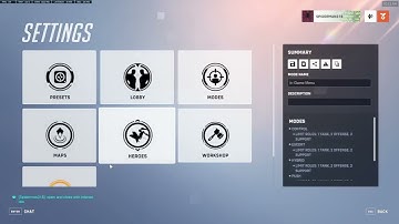 In-Game Menu (Including Mouse) - Overwatch Workshop