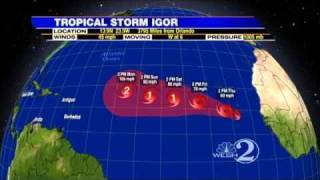 Igor Strengthens, Heads Westward