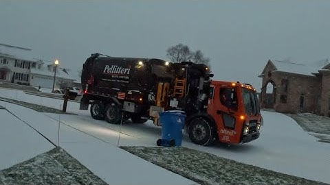 Pellitteri Mack LR Labrie On Super Early Morning Recycling in a Blizzard