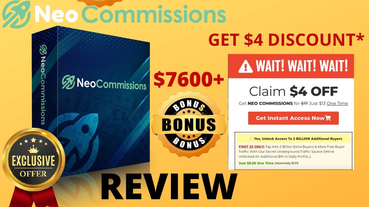 Neo Commissions Review ⚠️  ATTENTION ⚠️. GET $4 DISCOUNT WITH MY CUSTOM BONUSES (WORTH $7600+).