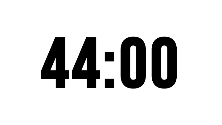 44 Minute Timer Without Music, Simple Countdown With Alarm At The End