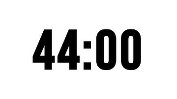 44 Minute Timer Without Music, Simple Countdown With Alarm At The End