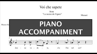 Voi che sapete (W. A. Mozart) - Piano Accompaniment in F Major