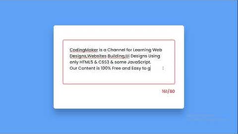 Limit Character using HTML CSS JavaScript