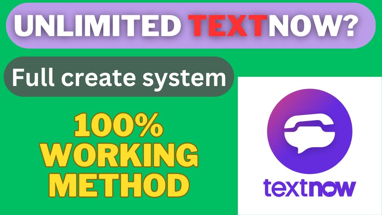 Unlimited Textnow Create New Method 2023 || For beginner - YouTube