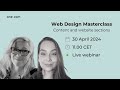 Web design masterclass content and website sections