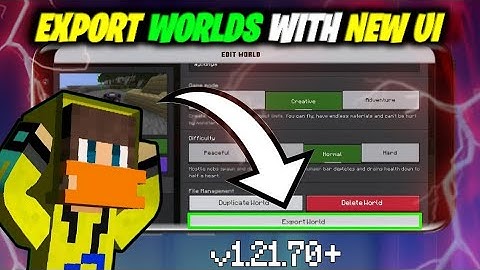 How To Export Worlds In Minecraft v1.21.70+ | New Export Option In Minecraft | In Hindi