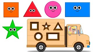 Learn Shapes With Wooden Truck 🚛 | Toddler Learning Video